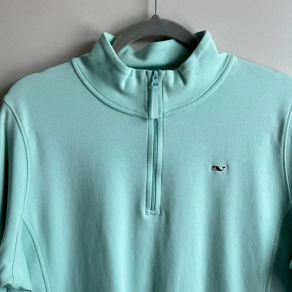 Vineyard Vines Mint Green Quarter-Zip Sweater Women’s Size XL - Picture 3 of 10
